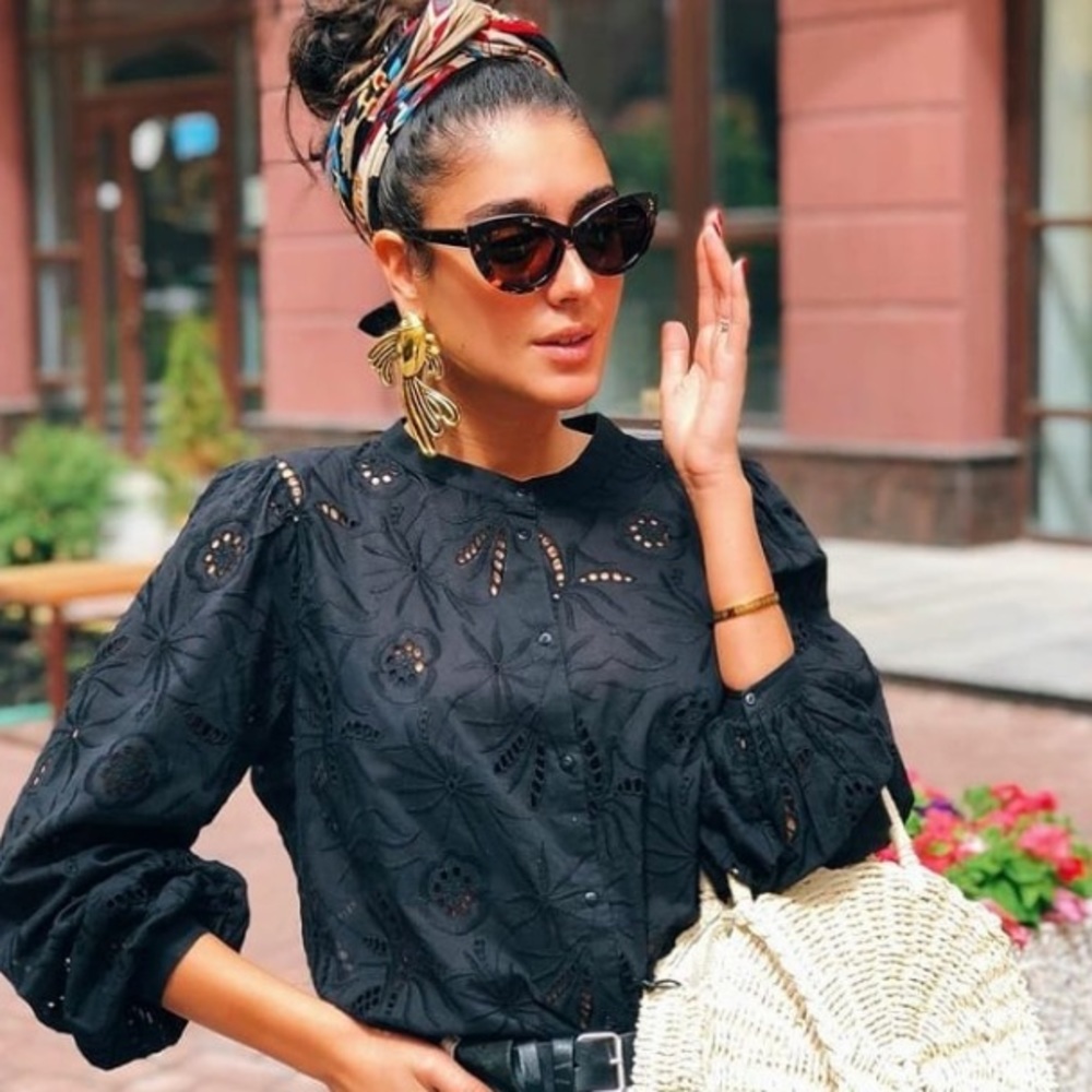 Zara crop lace Top